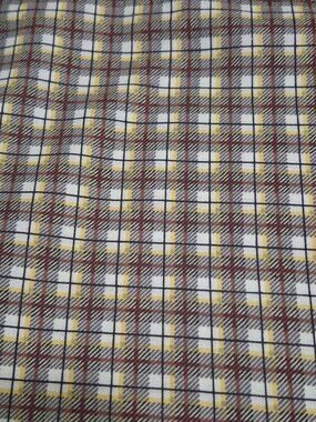 Debbie Mumm SSI Fabric,  Plaid, Yellow Red, 2 yds x 44"